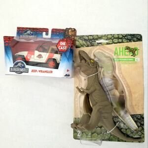 New in box Jurassic World die cast jeep and T Rex. Great stocking stuffer
